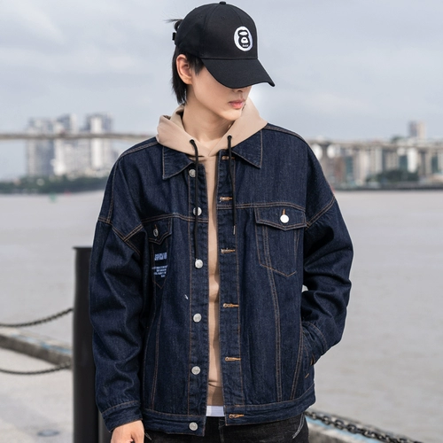 Демисезонная джинсовая куртка для отдыха, с вышивкой, оверсайз, европейский стиль