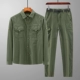 103 Армейский зеленый сет (с длинным рукавом+брюки)