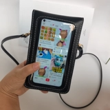 Мобильный телефон, небольшая сумка, модная сумка для телефона, тонкий кошелек с ромбовидным узором, в западном стиле, сенсорный экран