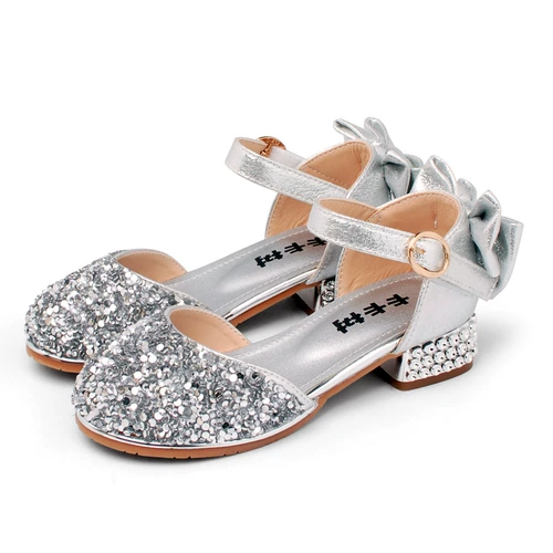 Сандалии, блестки для ногтей для принцессы, шнурки, летние туфли на высоком каблуке, мягкая подошва, 2022