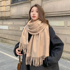 шарф 围巾女冬季2023新款白色韩版百搭