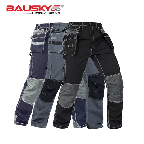 Профессиональные брюки Baoshi's Professional Multi -Coptept Cotton Worker Mabrectian Multifunctional Anti -Pants износ и сильная износостойкость и сильная