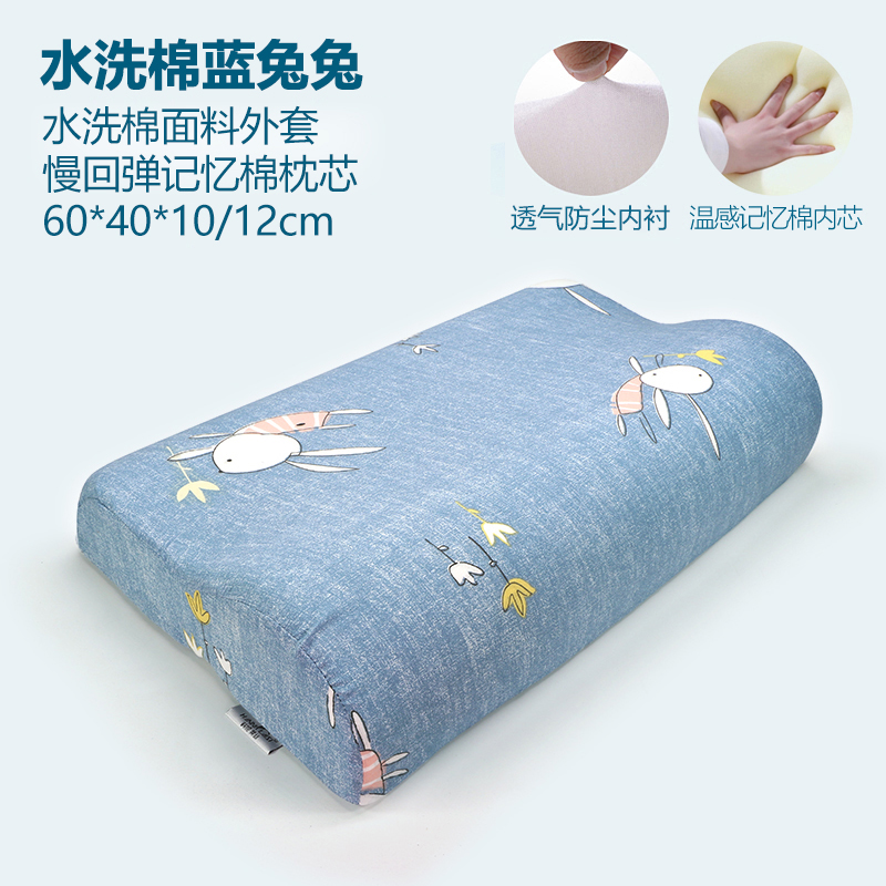 cervical protection pillow single family dormitory student pillow male and female sleep memory pillow core double pair, two