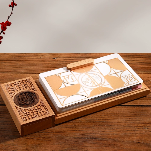 Настольный календарь из натурального дерева, универсальная система хранения, подарочная коробка, 2023 года, делается под заказ