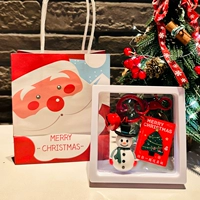 Рождественская модель дерева снеговика+рождественская белая коробка подвески+сумочка