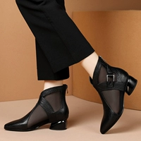 Сетчатые сапоги, сандалии, обувь, туфли для кожаной обуви, из натуральной кожи, 2023, большой размер