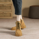 Martens, осенние короткие сапоги на платформе в английском стиле, ботинки, модернизированная версия, подходят для весны и осени, из натуральной кожи, увеличивают рост, в британском стиле