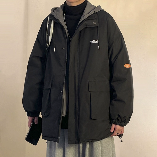 Пуховик, зимний комплект, плащ, большой размер, в американском стиле, оверсайз