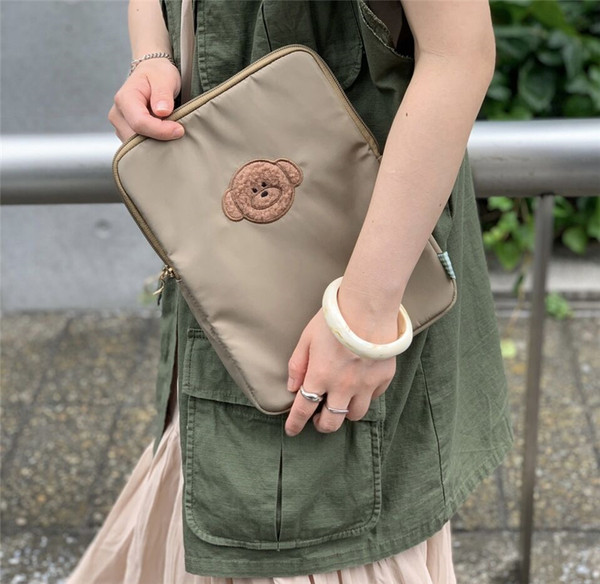 Мультяшный планшетный ноутбук, сумка-органайзер, с вышивкой