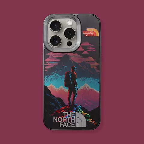 The North Face Trendy Fashionable Mountain Hiker Neon MagSafe Phone Case for iPhone 17, 16, 15, 14 and 13
