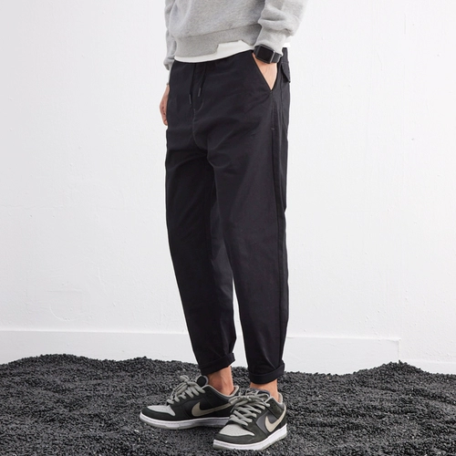 Базовые летние мужские тонкие весенние штаны для отдыха, в корейском стиле