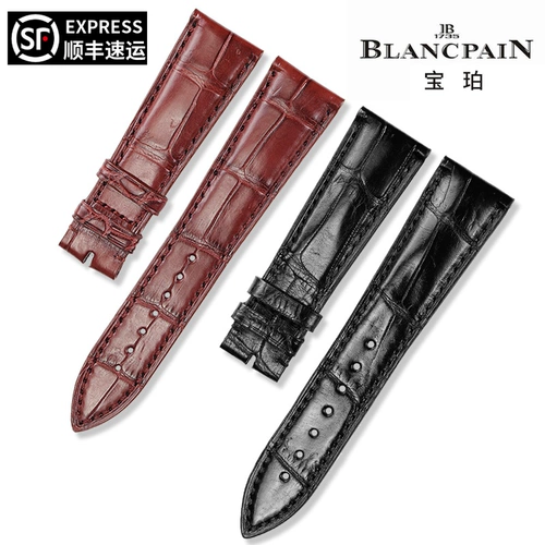 Адаптирован к оригинальному Belobe Fifty -Find Blanter Blanc, 6654 Blancpain 6651 Crocodile Skin Watch Belt