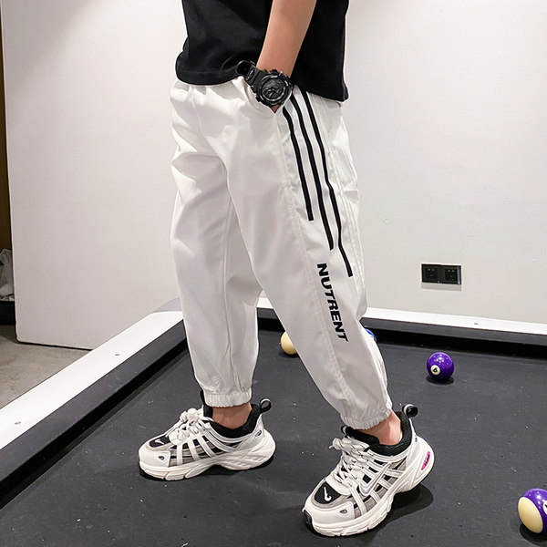 Средство от комаров для мальчиков, тонкие быстросохнущие шелковые детские штаны, подходит для подростков, в западном стиле, свободный крой