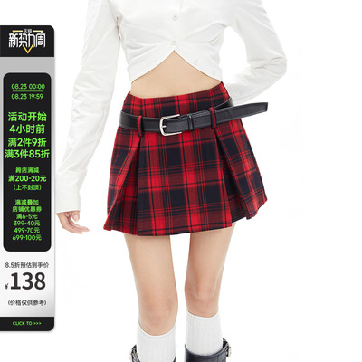 taobao agent Winter retro fitted mini-skirt, American style, 2022 collection, high waist, A-line