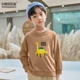 Детский бархатный демисезонный лонгслив для мальчиков, удерживающая тепло футболка для отдыха, высокий воротник