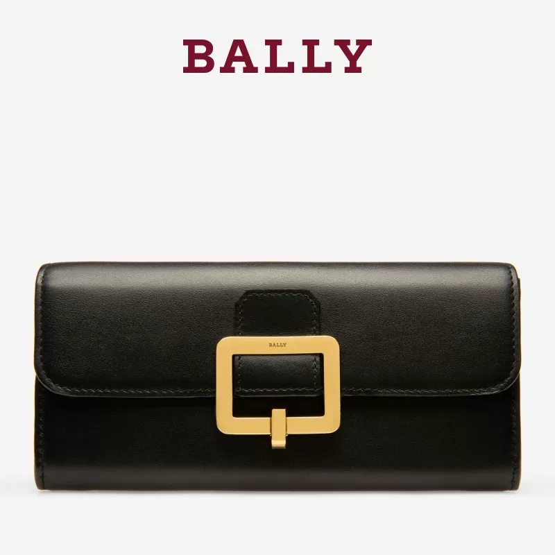 Bally/ Новая госпожа JINNEY Черный телячий кошелек длинный 6229975