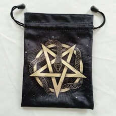 фланель сумки 暗夜猫咪鲜花绒布袋 收纳袋抽绳保护卡牌绒布小布袋子 柔软塔罗布