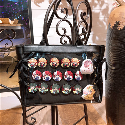 taobao agent Ono Fairy Japanese Cortex Transparent Pain Ribbon Tibetan Bows Bow two -dimensional animation surrounding doll bag