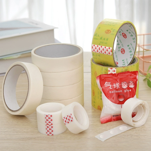 Прозрачные следов с двумя склеинами, красивые бумажные ленты, баллоны с воздушным шаром для специального клея