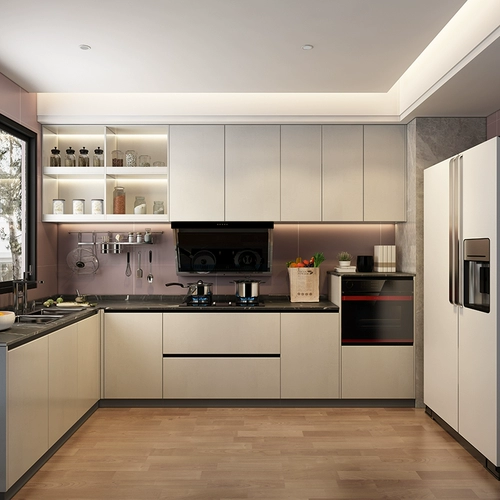 Pipiano в целом шкаф на заказ кухонный шкаф современный минималистский цельный дом украшения кварцевого каменного столешницы настройка кухонного шкафа