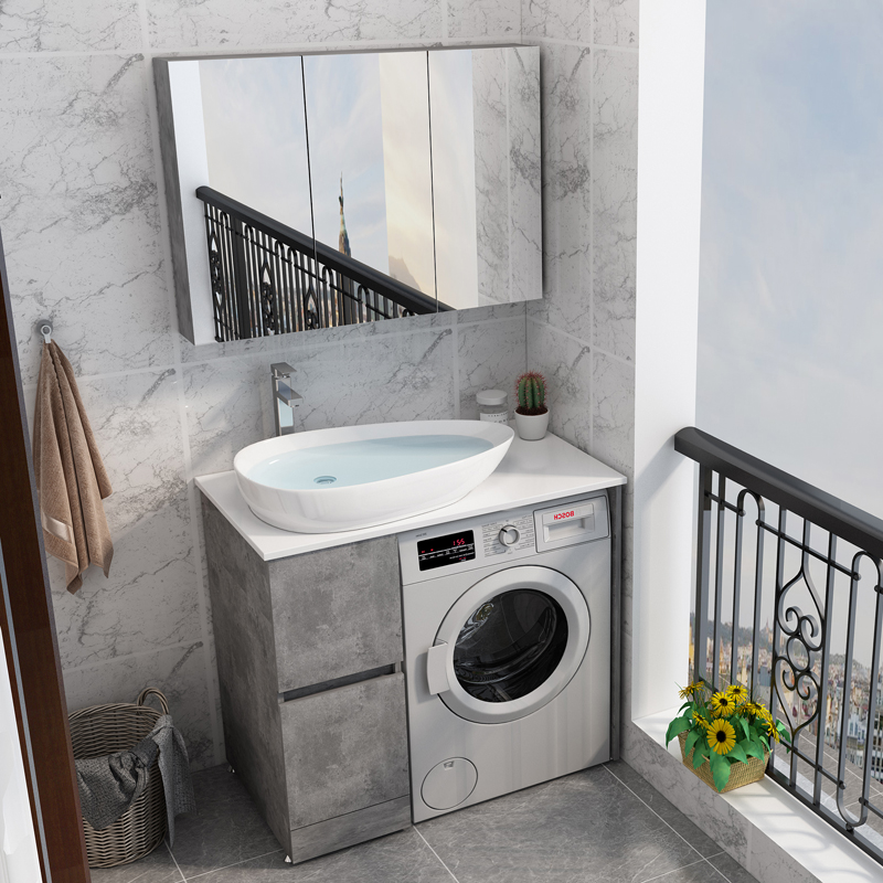 阳台洗衣机一体柜小户型卫生间洗手洗脸面盆洗漱台浴室柜伴侣组合