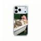 Girl and White Cat Illustration SanTongDeBaba iPhone Case for iPhone 18 – 13