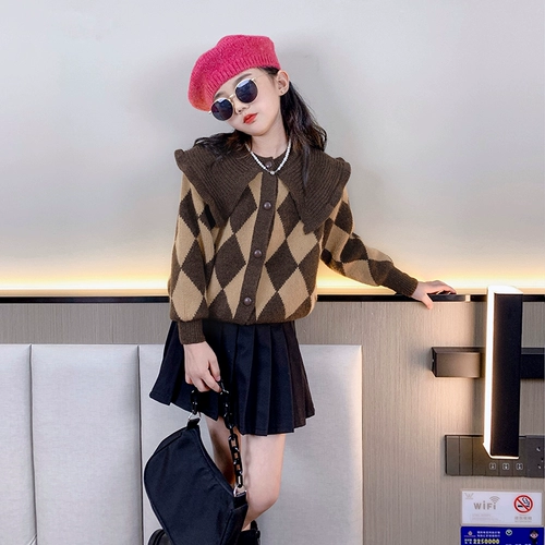 Демисезонный осенний свитер, детский кардиган, трикотажная куртка, в корейском стиле, детская одежда, популярно в интернете, подходит для подростков