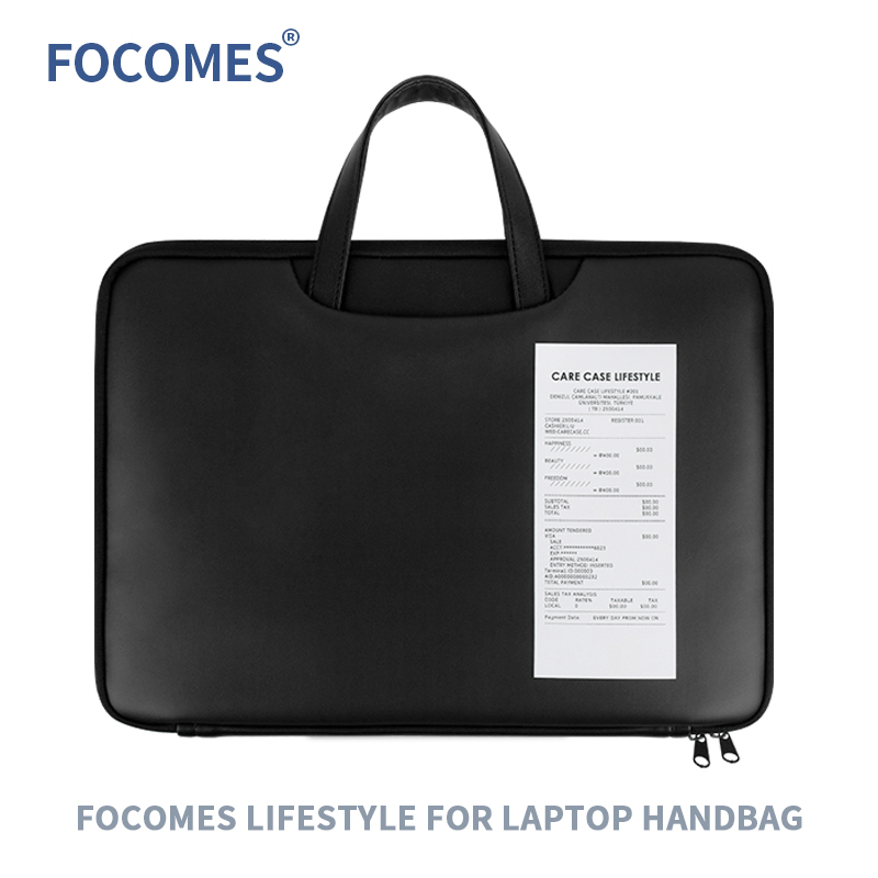 focomes小票 手提电脑包适用苹果14寸华为戴尔微软等13.3寸15.6寸