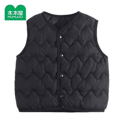 木木屋1122儿童马甲男童宝宝秋冬季保暖背心坎肩女童内外穿