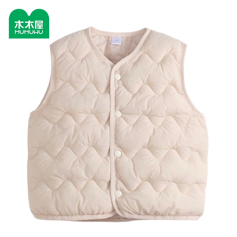 木木屋儿童马甲男童宝宝秋冬季保暖背心坎肩女童内外穿内胆