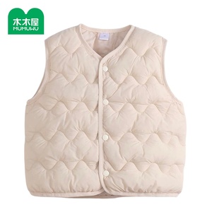 木木屋儿童马甲男童宝宝秋冬季保暖背心坎肩女童内外穿内胆