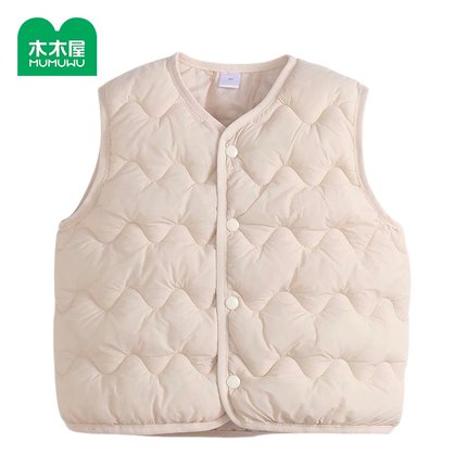 木木屋儿童马甲男童宝宝秋冬季保暖背心坎肩女童内外穿内胆