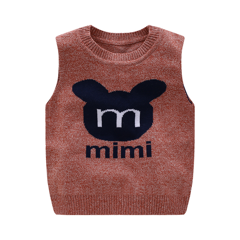 Baby woolen vest boys and girls knit autumn and winter baby vest spring and autumn outer wear vest children's sweater inner wear