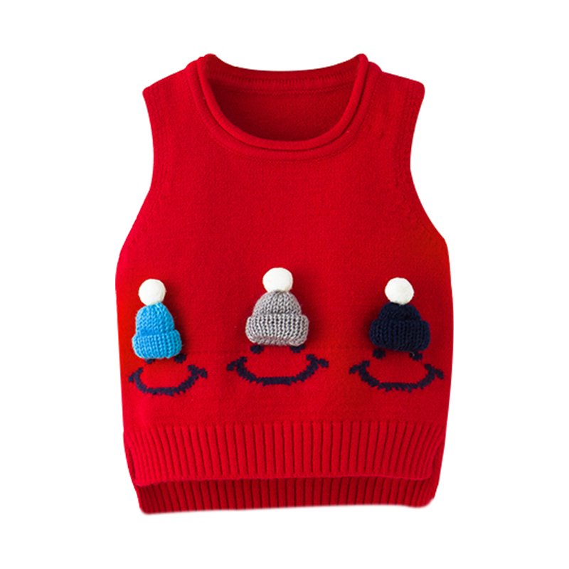 Baby woolen vest boys and girls knit autumn and winter baby vest spring and autumn outer wear vest children's sweater inner wear