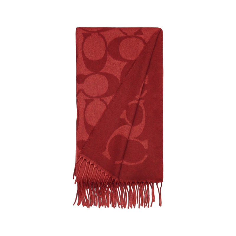 【自营】COACH蔻驰冬季围巾Scarf图案羊毛羊绒披肩丝巾奢侈女生 【自营】COACH蔻驰冬季围巾Scarf图案羊毛羊绒披肩丝巾奢侈女生