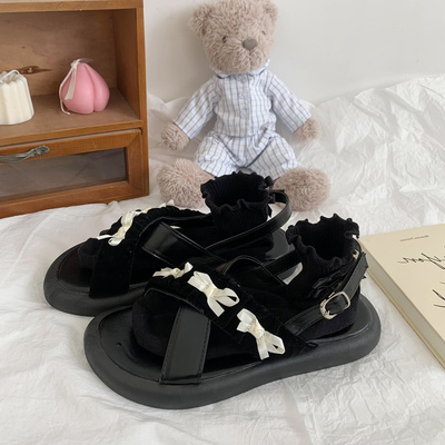 taobao agent Tide, sandals, summer black universal footwear, 2023