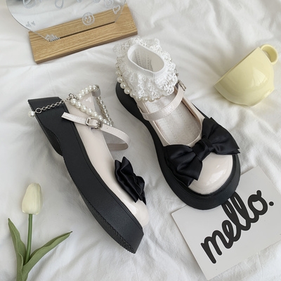 taobao agent White Japanese footwear English style, french style, British style, Lolita style