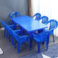 2 синий (82) квадратный стол сплайсинг+8 специальных толстых стульев 6 фунтов весом 550 фунтов