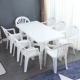 2 белые (82) квадратный стол сплайсинг+8 специальных толстых стульев 6 фунтов весом 550 фунтов