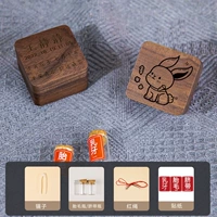 [Большая модель гравюры] Бутылки из дерева 2 кролика Meng Meng