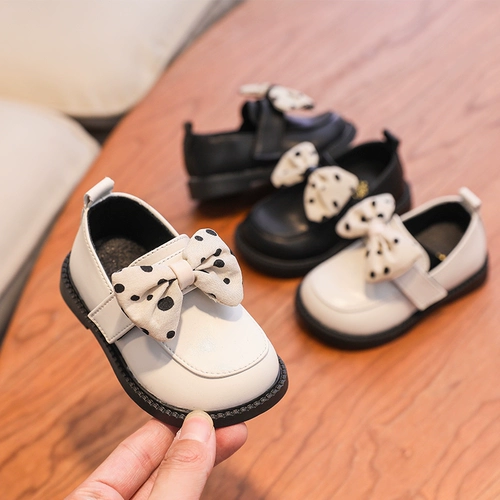 Туфли для кожаной обуви, демисезонная обувь для раннего возраста для девочек для принцессы, мягкая подошва