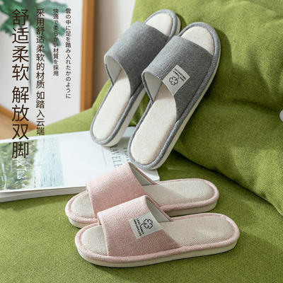 taobao agent Summer comfortable slippers, non-slip slide platform, cotton and linen