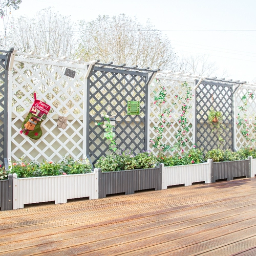 На открытом воздухе Anti -Corrrosion деревянная цветочная коробка балкон на крыше перегородка сетка цветочный горшок для скалолаза