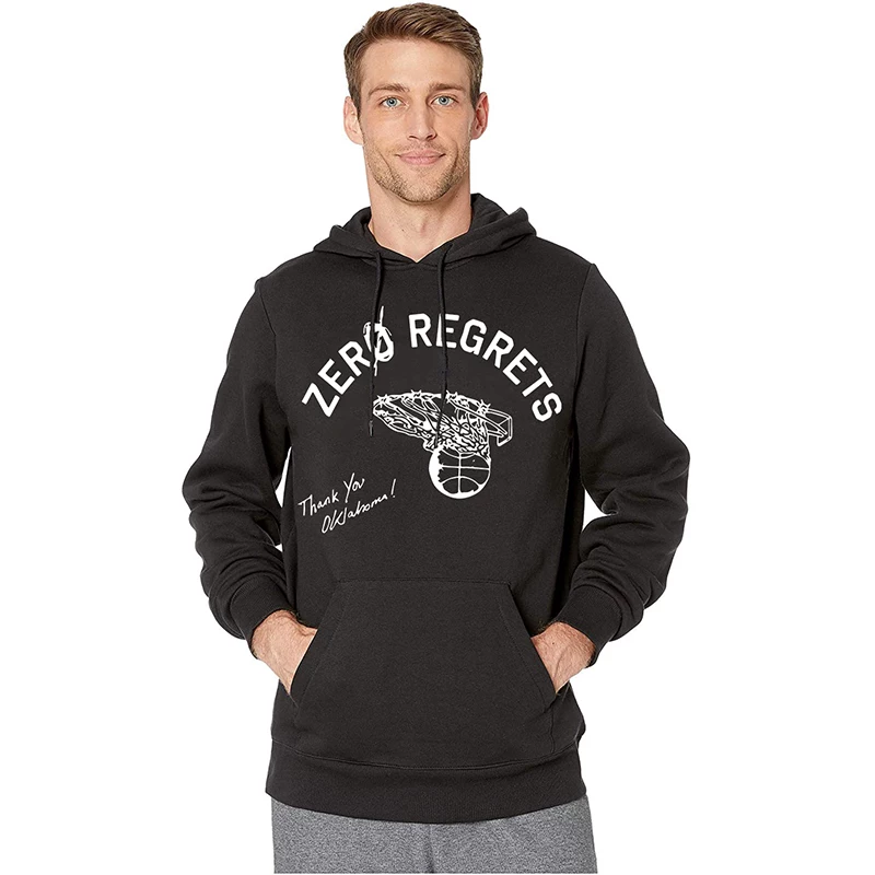 Westbrook Zero Regrets jacket and sweatshirt Honoring Oklahoma Thunder commemorative same style black