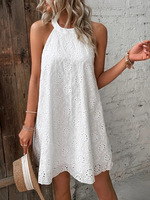 Summer WOMEN DRESS LACEVELESS DRESS