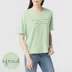 [清] Lativ Chengyi Womens Slub Cotton Lose Text T-shirt T-shirt Cotton Pure Cotton Tay ngắn Nửa tay Summer Top Women - Áo phông