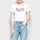 [清] lativ Chengyi Snoopy in áo thun ngắn tay phụ nữ cotton hàng đầu chính hãng IP quần áo mùa hè của phụ nữ - Áo phông