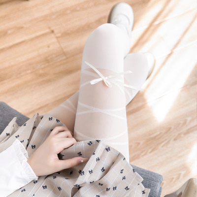 taobao agent Demi-season socks, sexy thin white belt, internet celebrity, Lolita style