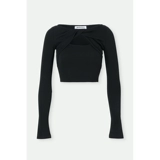 [Скидка] Женский короткий топ из скрученной хлопковой смеси MARRKNULL на раннюю весну, однотонная ткань, ворс совершенно уникален