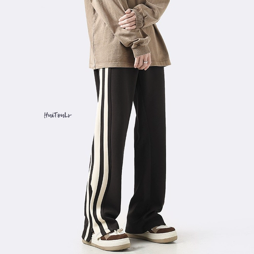 Мужские демисезонные повседневные брюки, спортивные штаны, в американском стиле, свободный прямой крой